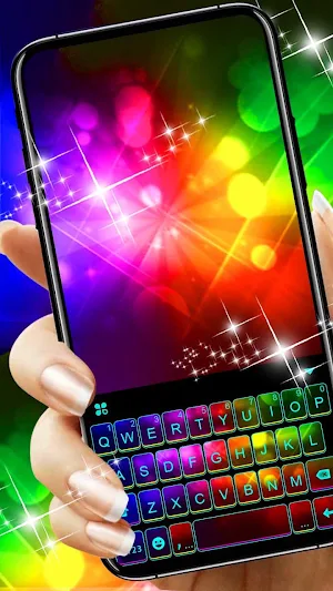 Neon Color 3d Keyboard Theme Screenshot 1