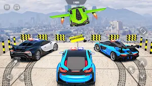 Flying Car Robot Shooting Game Screenshot 0
