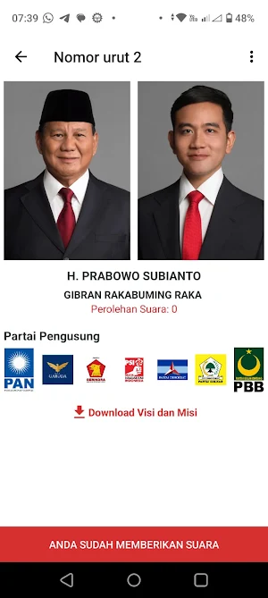 Survei Mandiri Calon Presiden Screenshot 2