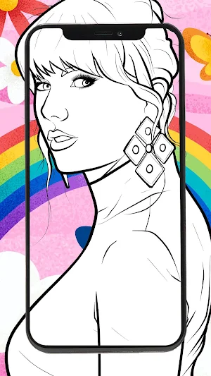Drawing Coloring Taylor Swift Screenshot 1