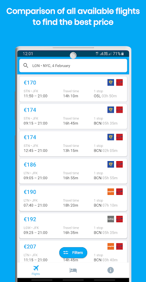 Booking Flights and Hotels - Travel deals Screenshot 1