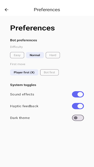Minimal Tic Tac Toe Screenshot 3