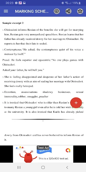 BLOSSOMS OF SAVANNAH EXCERPTS, QUESTIONS & ANSWERS Screenshot 2