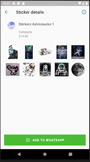 Stickers de Astronautas Screenshot 1