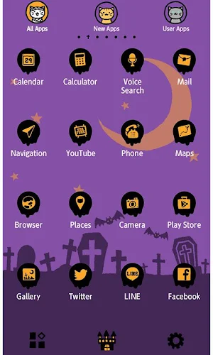 Cute Theme-Kitty Halloween- Screenshot 2