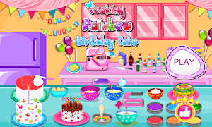 Cooking Rainbow Birthday Cake Screenshot 0