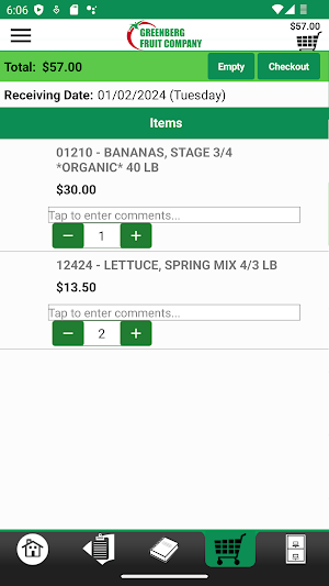 Greenberg Mobile Ordering Screenshot 3