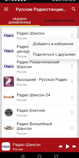 Русские Радиостанции Шансон Музыки Screenshot 1