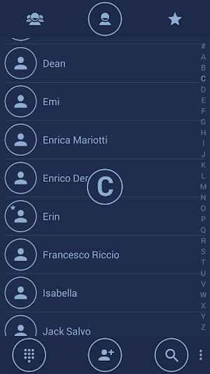 Dialer Circle Blue Theme Screenshot 1