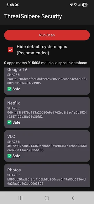 ThreatSniper+ Security Screenshot 1