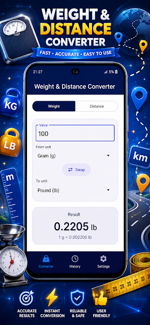 Distance and Weight Converter Screenshot 1
