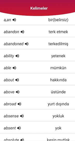 İngilizce 3000 Kelime Screenshot 3