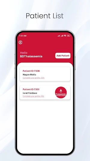 BTF Patient App Screenshot 1