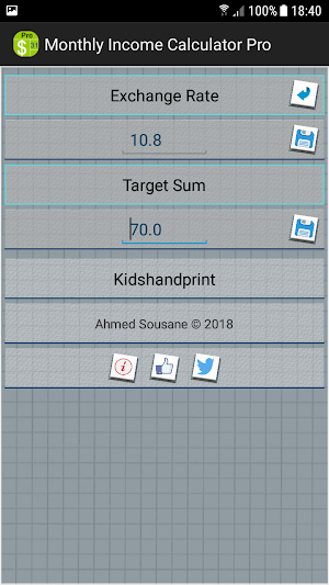 Monthly Income Calculator Pro Screenshot 1