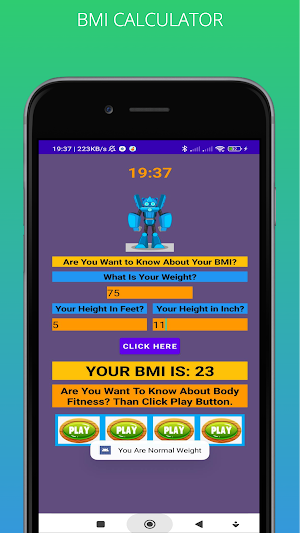 Bmi calculator Screenshot 3