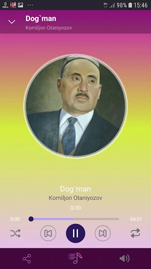 Komiljon Otaniyozov qo'shiqlari Screenshot 0