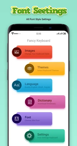 Fancy Style Keyboard - Cool Fo Screenshot 2