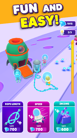 Bungee Space - Funny Runner Screenshot 1