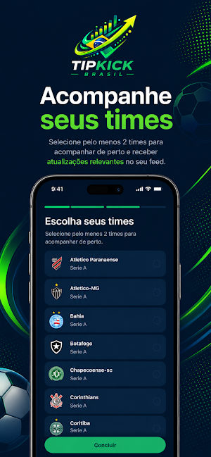 TipKick Brasil: Futebol News Screenshot 1