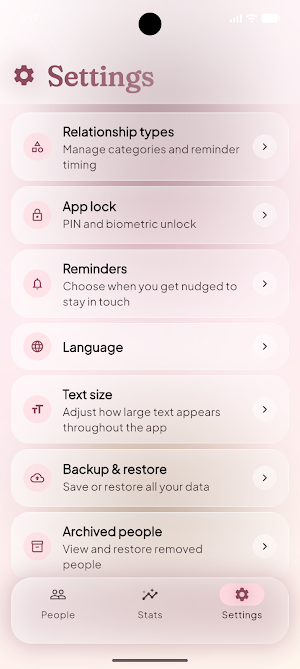Relationship Tracker Screenshot 3