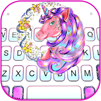 Flower Pink Unicorn Keyboard Background