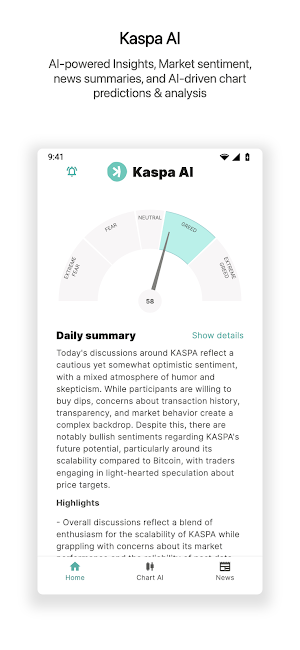 Kaspa AI - Crypto Insights Screenshot 0