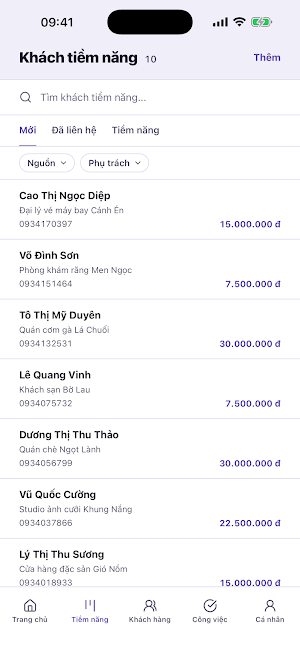 myCRM - Chăm sóc, Bán hàng Screenshot 1