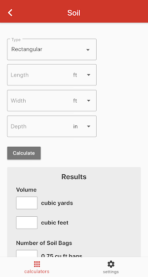 Landscaping Calculator Screenshot 1