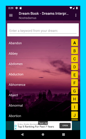 Dreams Dictionary Free Screenshot 2