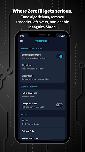 ZeroFill: Secure Data Eraser Screenshot 3