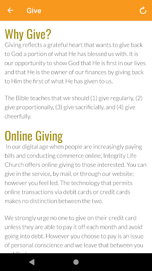 Integrity Life Church Screenshot 2