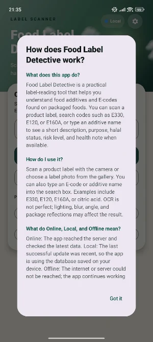 Food Label Detective Screenshot 3