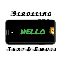 scrolling emoji & text