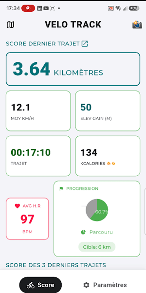 VeloTrack – GPS Bike Tracker Screenshot 1