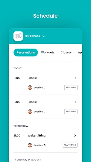 TLC Fitness Screenshot 2