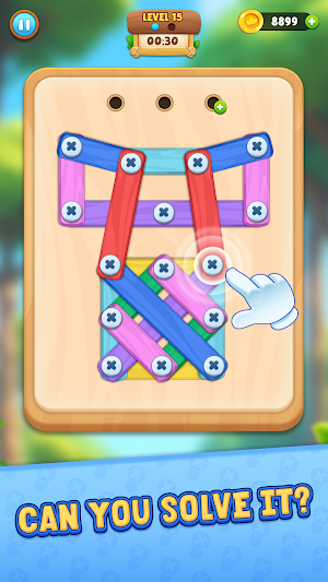 Wood Nuts And Bolts Puzzle Screenshot 1