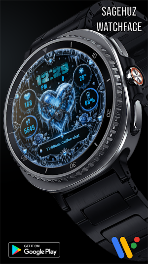 A146 Ice Heart watchface Screenshot 3