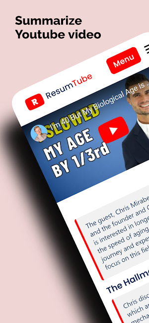 ResumTube - Summarize Youtube Screenshot 0