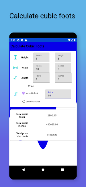 Square Foot Calculator Screenshot 2