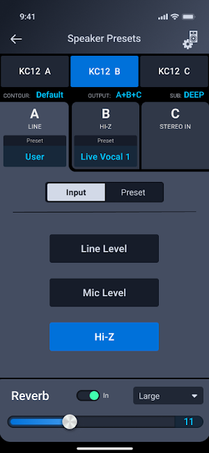 QSC Loudspeaker Control Screenshot 3