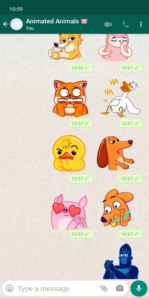 Animated Animals Stickers WAStickerApps Screenshot 1