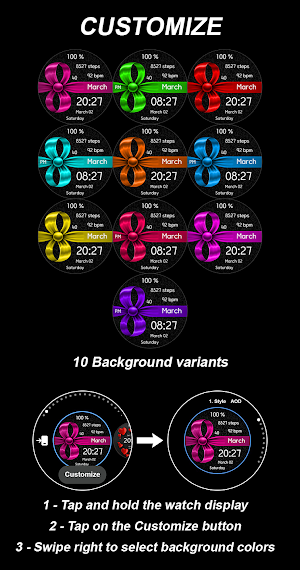 EY36 Digital 8 March WatchFace Screenshot 3