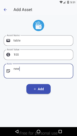 Personal Asset Manager Screenshot 3