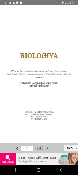 Biologiya 11 sinf Screenshot 1