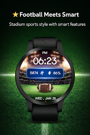 Football Stadium Watch Face Screenshot 3