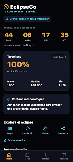 EclipseGo: Eclipse 2026 Screenshot 0