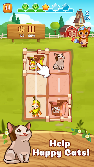 Happy Cats Farm: Banana Puzzle Screenshot 0