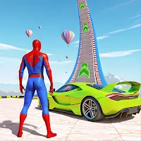 Superhero Car Stunt Mega Ramps