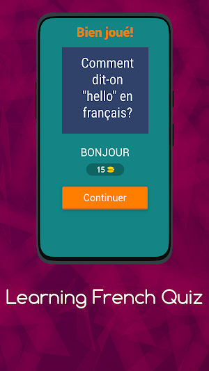 LEARNING FRENCH QUIZ Screenshot 1
