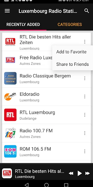 Luxembourg Radio Stations Screenshot 1